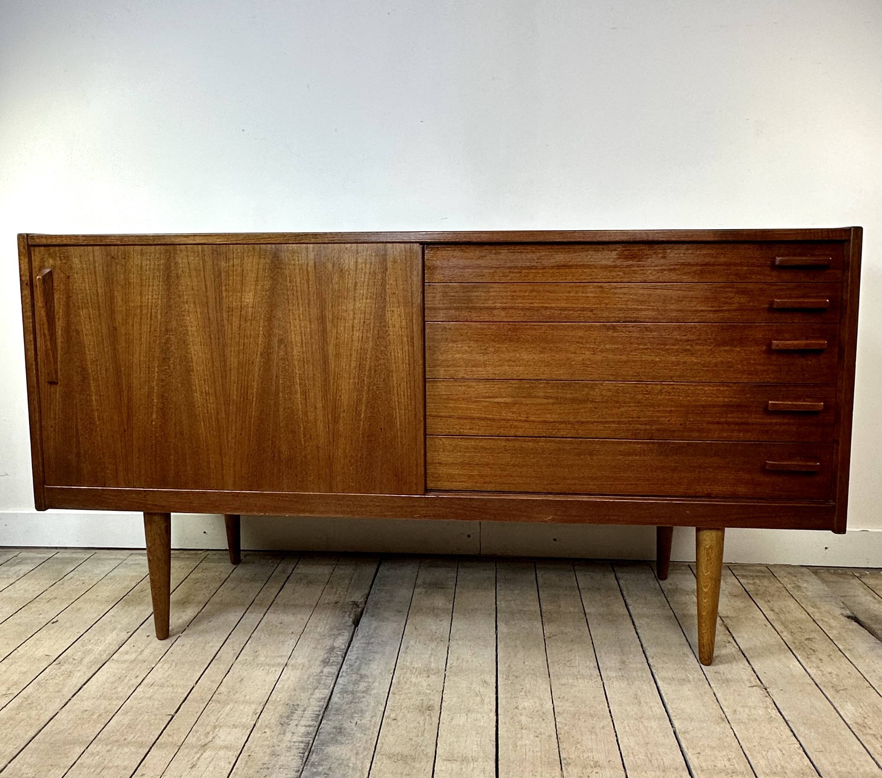 Vintage Scandinavian teak sideboard 1970s