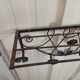 Coat rack in wrought iron art deco patère with decoration of black rose coat rack coat rack