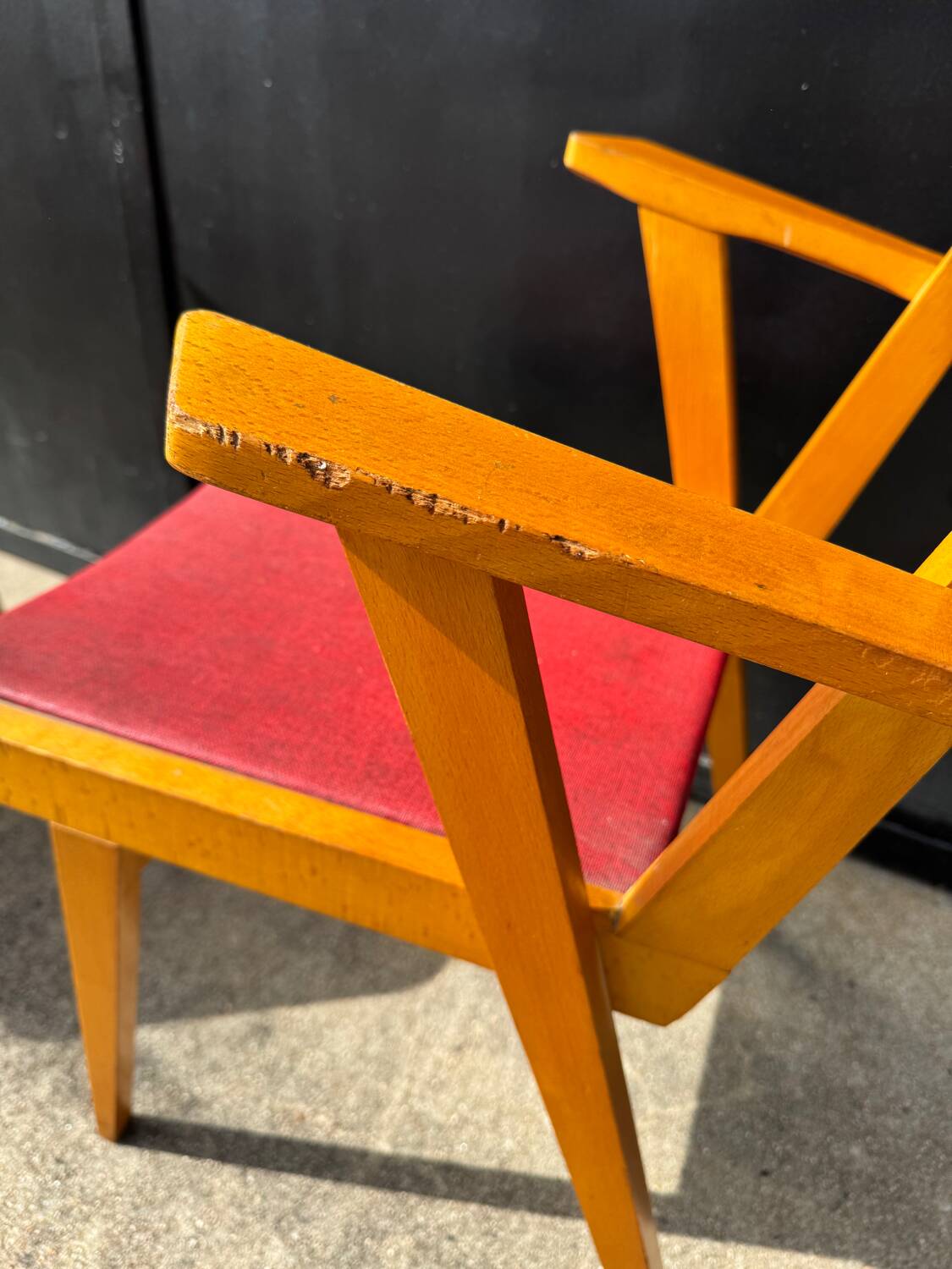 Bridge chairs with compass legs from the 1960s.