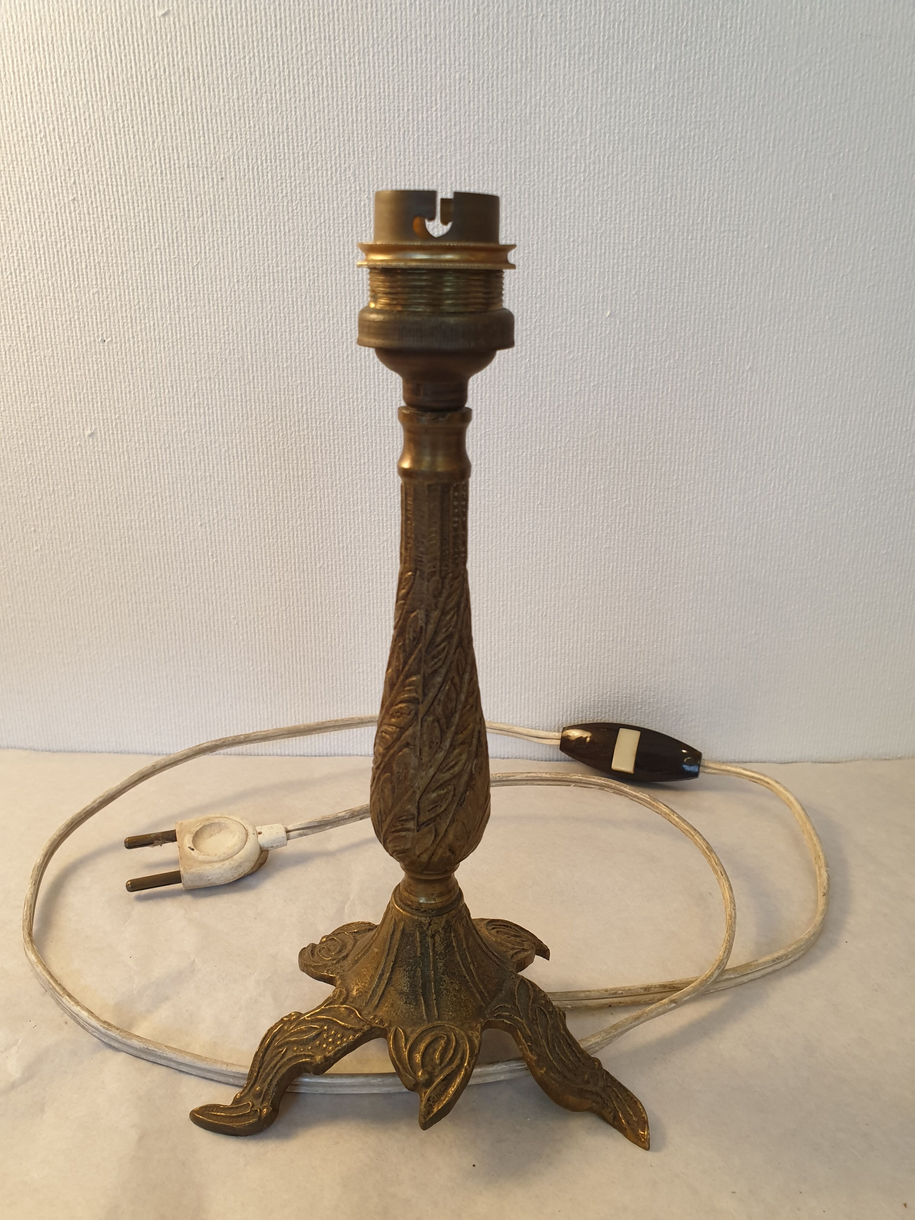 Old gilded bronze lamp