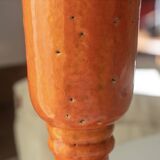 Orange glazed terracotta vase