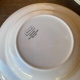 Set of 12 deep plates Digoin Sarreguemines Scottish model yellow.