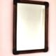 Antique mirror in bamboo and woven leather