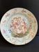 Round earthenware dish - hand decoration signed and marked