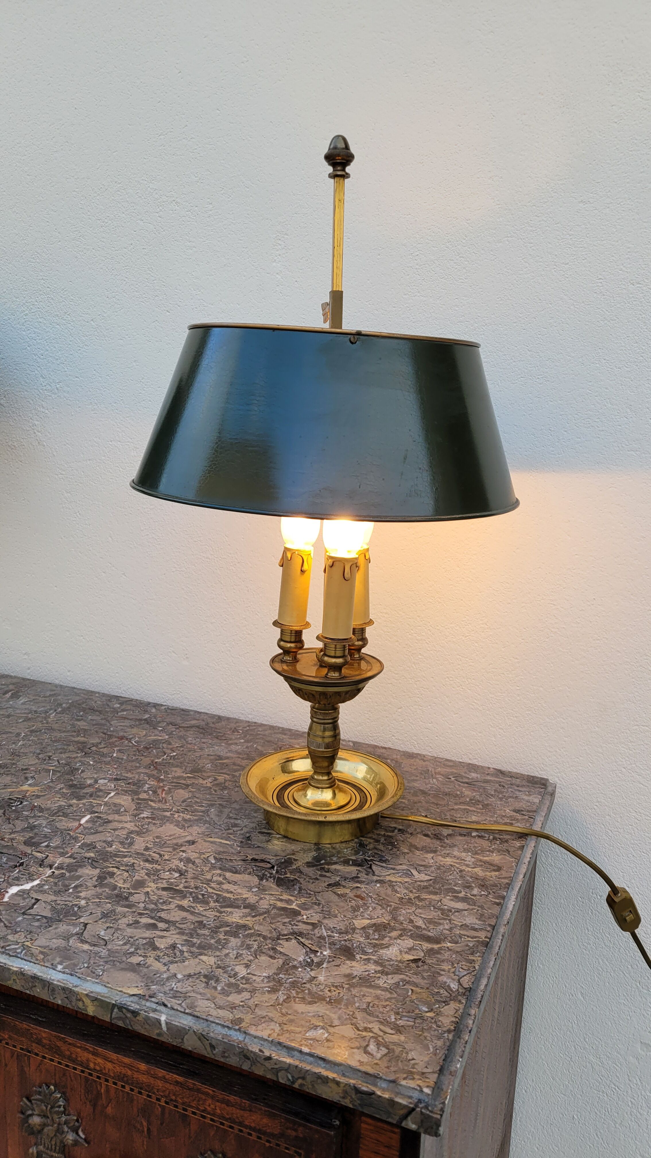 Lampe bouillotte style empire en bronze
