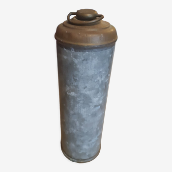 Antique metal hot water bottle