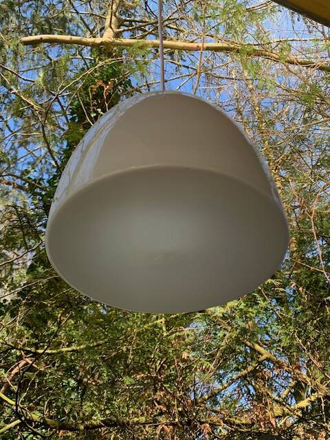 Opaline pendant light Denmark 70s