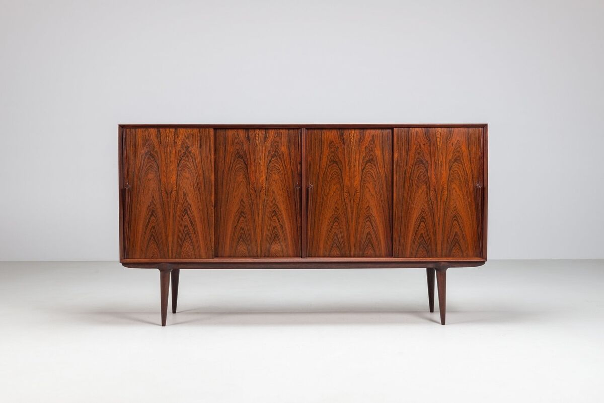 Gunni Omann highboard model 19 in rosewood Omann Jun Denmark 1960
