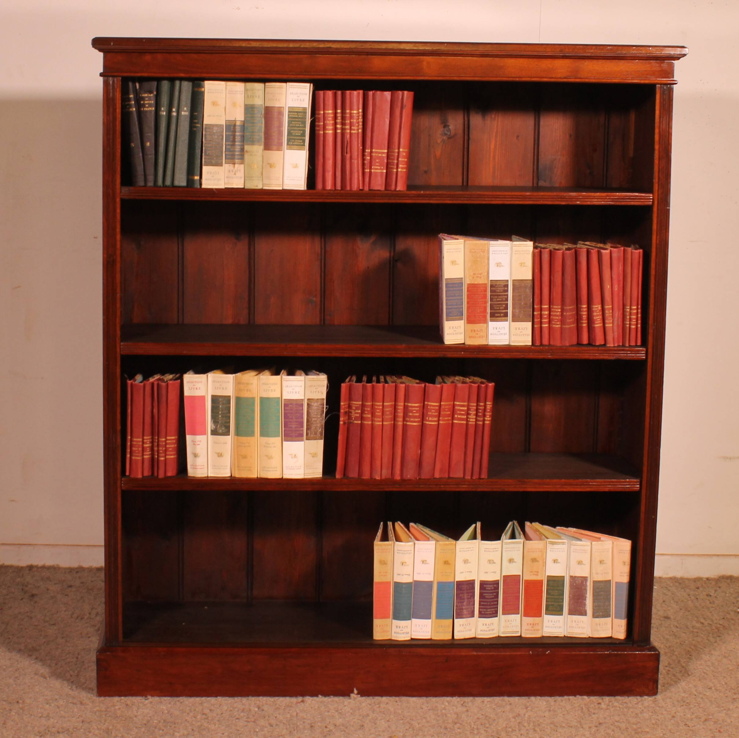 open mahogany library - 19th century