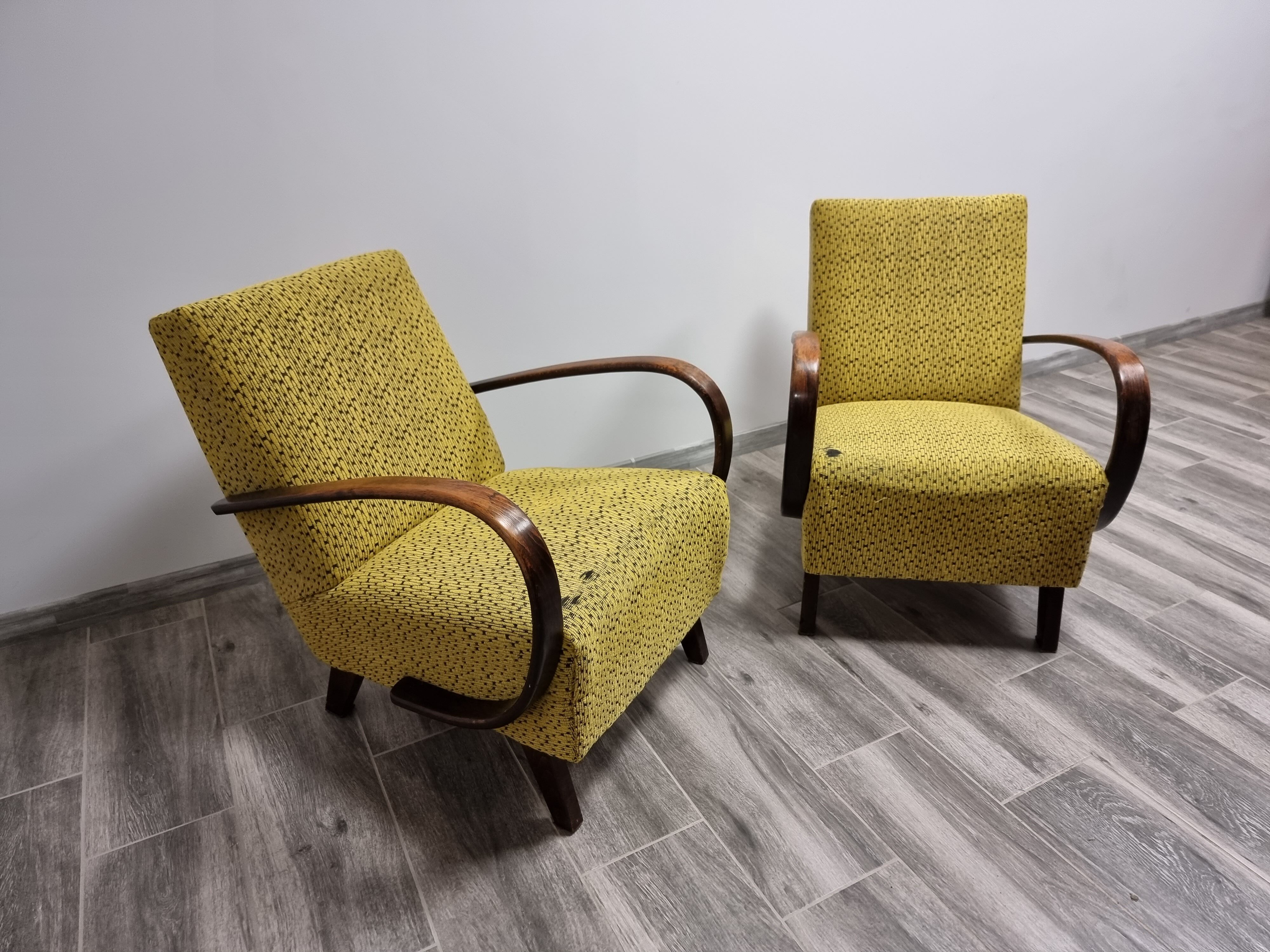 Pair of armchairs by Jindrich Halabala