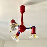 Memphis pendant lamp rises and falls to 3 spots 1980