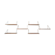 Series of 6 modular shelves in exotic wood