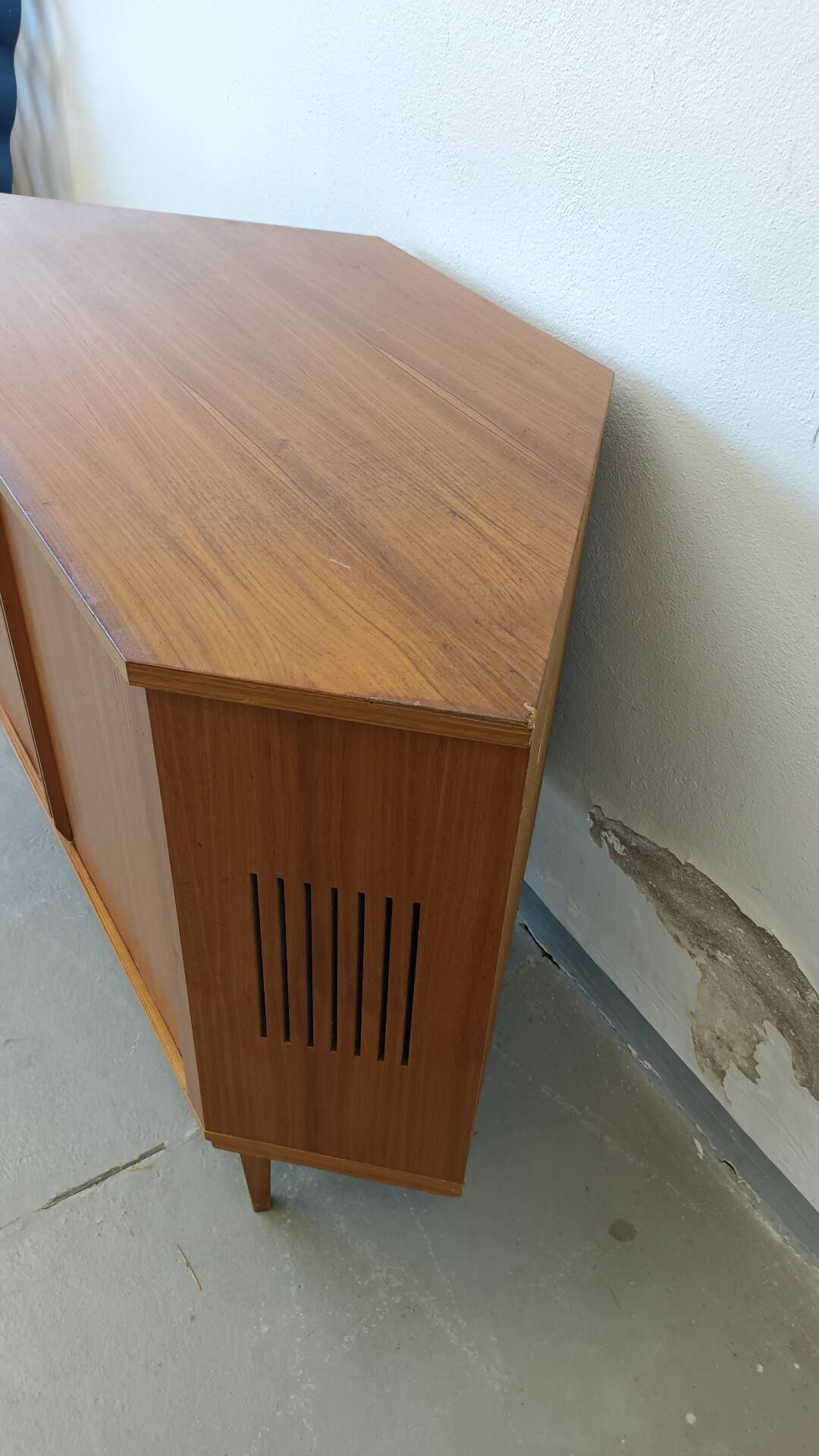 Bar d'angle placage teck