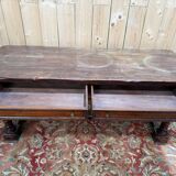 Louis XVI solid walnut dining table