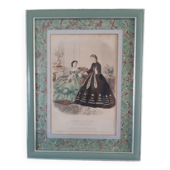Frame art - fashion illustrated 1863 n° 44 "dresses of madame lise"