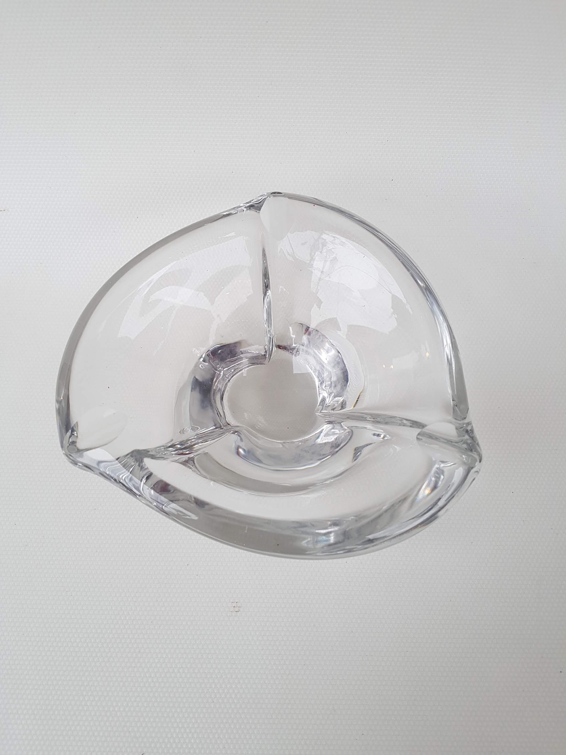 Daum France crystal ashtray