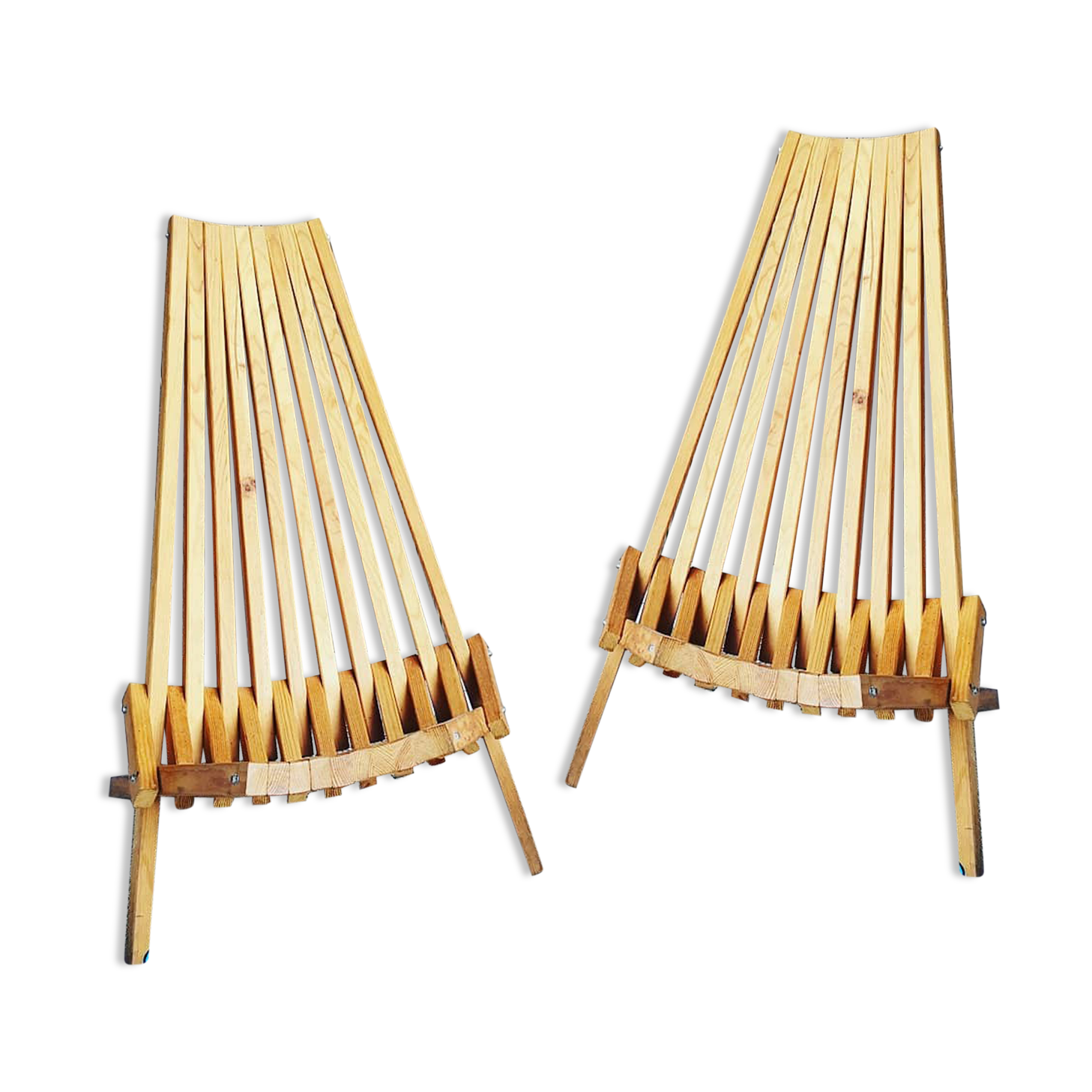 2 chilean vintage wooden