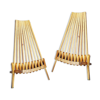 2 chilean vintage wooden