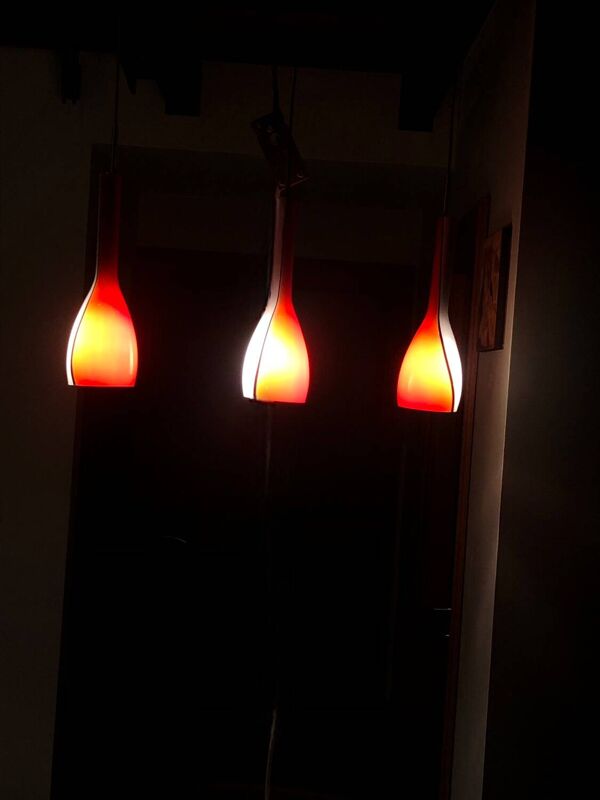 Suspension de Luciano Vistosi en verre de murano années 80