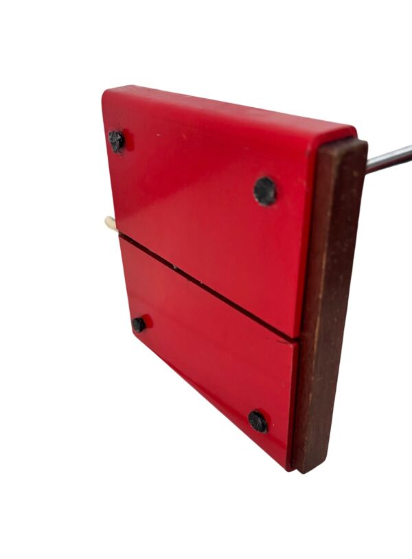 Lampe de bureau italienne en bois et métal 1960