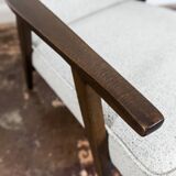 Paire de fauteuils beiges vintage 1960