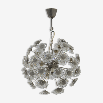 Dandelion chandelier by Preciosa, 1970s