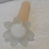 Small vintage pink satin sand glass soliflore