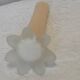 Small vintage pink satin sand glass soliflore