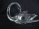 Crystal pocket bowl from Vannes Le Châtel in the shape of a swan.