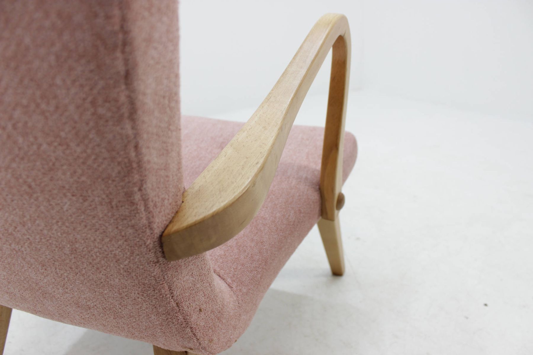 Chair with stool in oak Denmark 1960 s