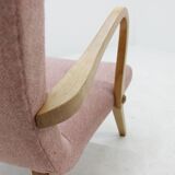 Chair with stool in oak Denmark 1960 s