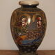 Pair of old Japan Satsuma vases, signed and enamelled