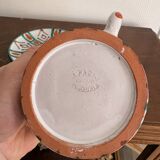 Old Pair of Ceramic Cups Vallauris by Auguste Fazio Pottery 1950 Geometric