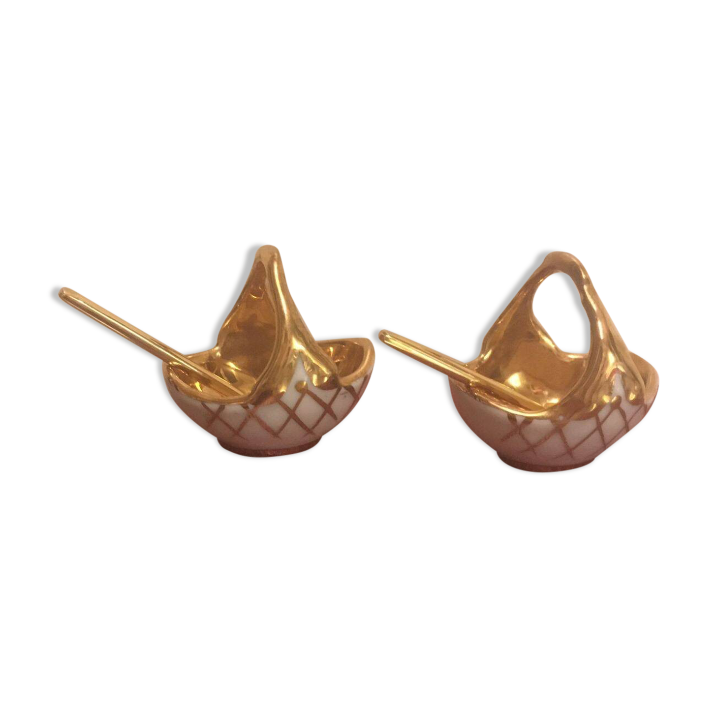 Paire de salerons Limoges