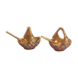 Pair of Limoges salt cellars