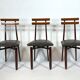 Set of six Mid-century Italian wood chairs