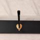 Wall-mounted coat rack in brass, 1950s-60s