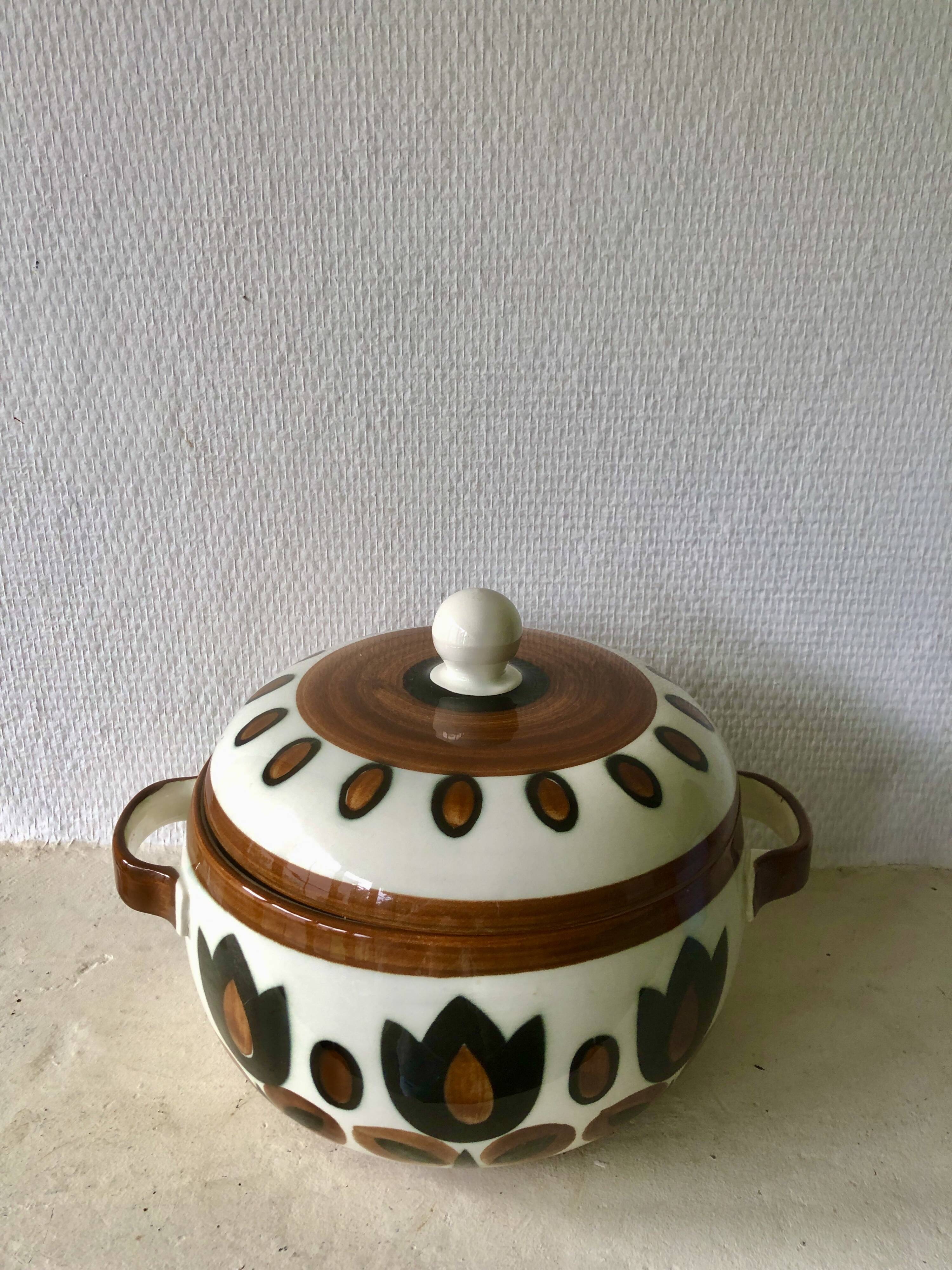 Soupière Boch La Louvière modèle Kimono