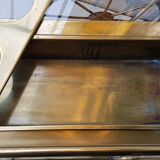 Brass and glass dessert