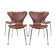 Set of 4 chairs, model 3107, designed by Arne Jacobsen and manufactured by Fritz Hansen