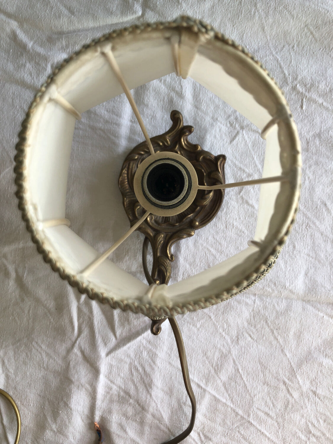 2 lampes de chevet Vintage à poser pied bougie en laiton