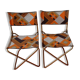 Pair of foldable camping chairs from the 70s