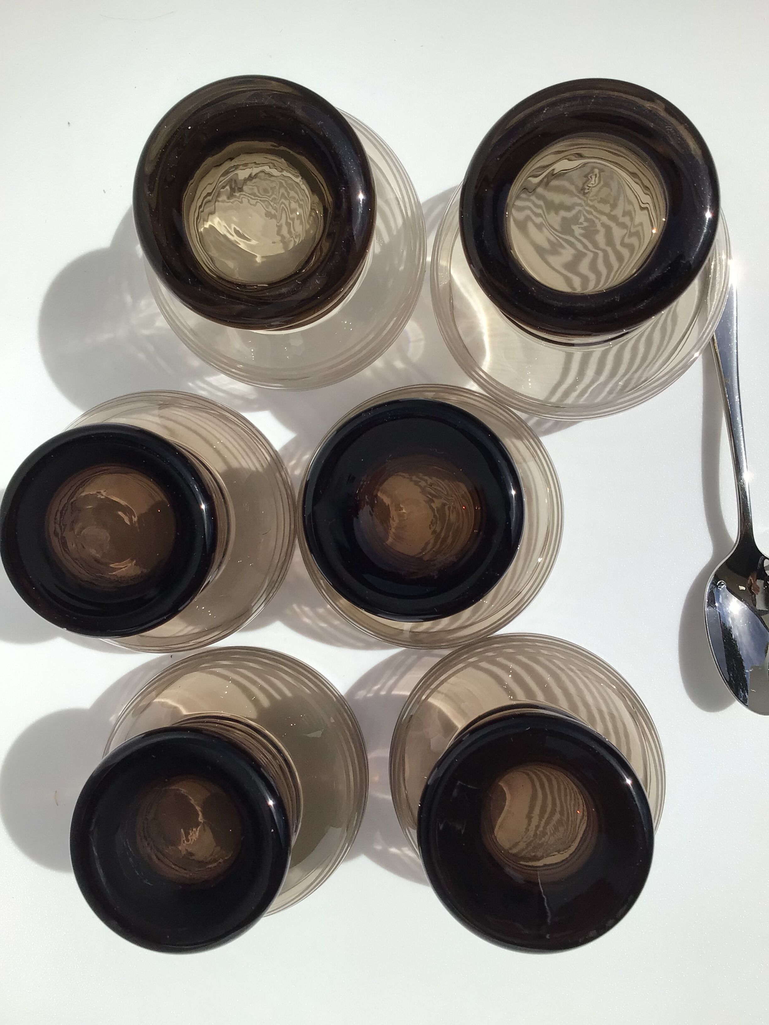 Set of 6 art deco water glasses