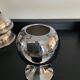 Series of 6 vintage candlesticks in brass and silver metal