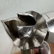Silver-plated metal flower candle holder