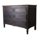 Louis XVI chest of drawers in black patinated oak, 18th century