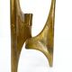 Brutalist tripod chandelier in bronze, Michael Harjes, Germany, 1960.
