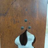 Vintage hexagonal side table in solid oak