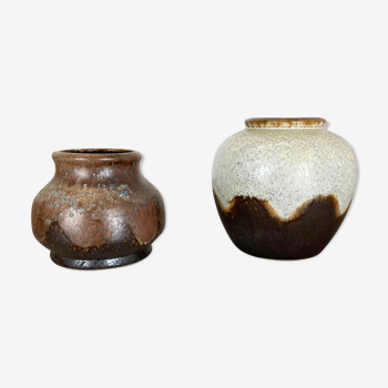 Set of 2 ceramic oottery "Lava" Vases by Dümler and Breiden, Germany, 1960s