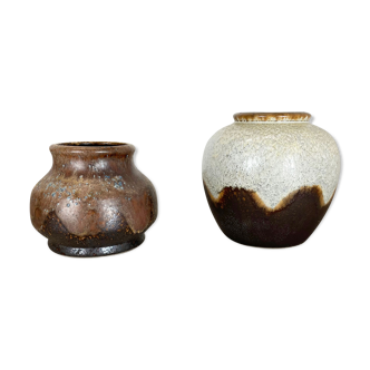 Set of 2 ceramic oottery "Lava" Vases by Dümler and Breiden, Germany, 1960s